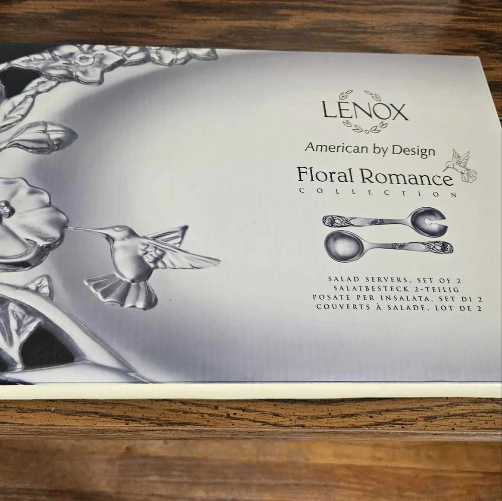 Lenox new in box medium serving bowl and salad servers - Picture 2 of 2